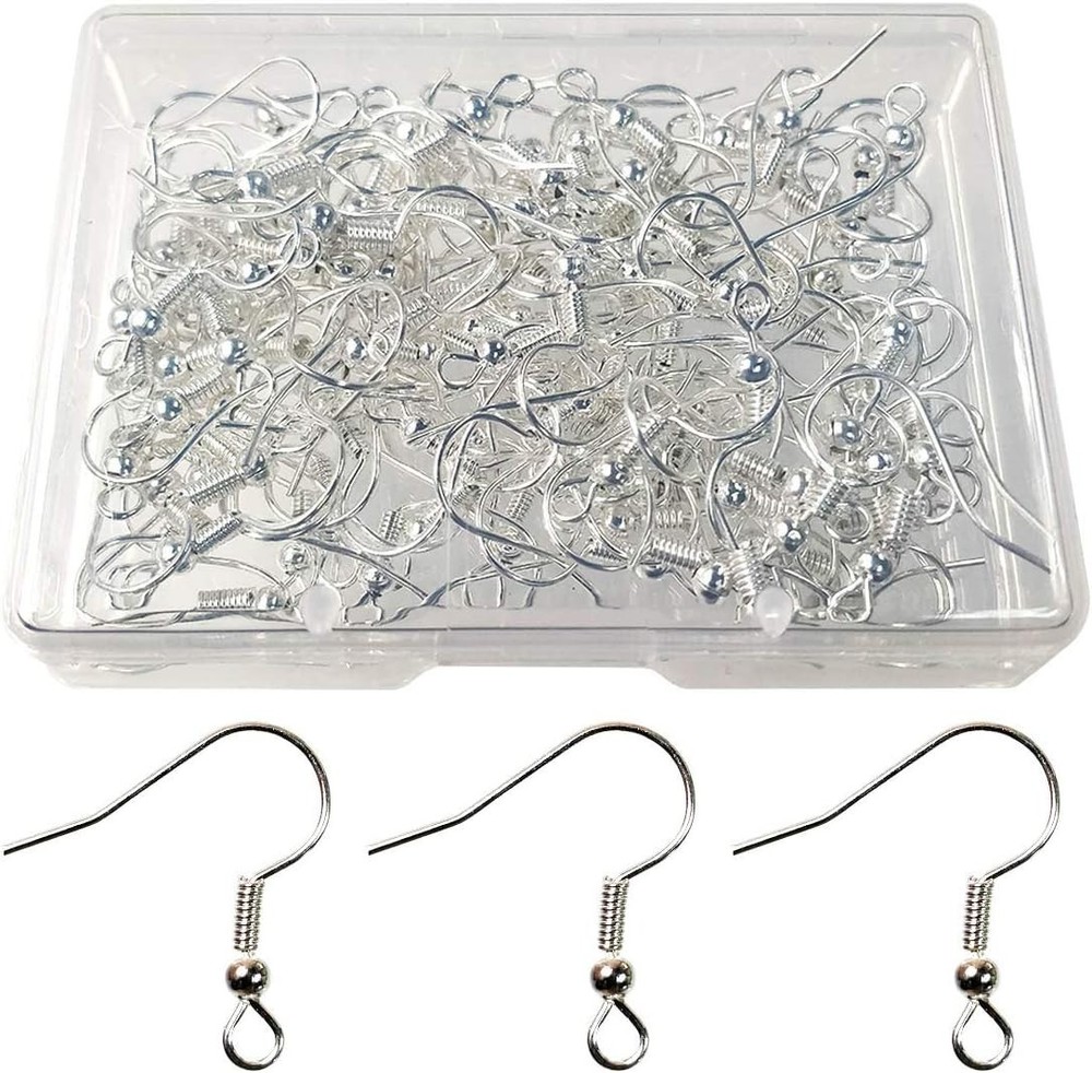 Versatile Fish Hook Style Earring Hooks - 120pcs Silver Plated for Your Artistry