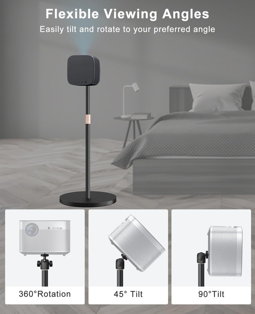 Projector Stand 360° Swivel Projector Mount Adjustable Height Floor Stand C