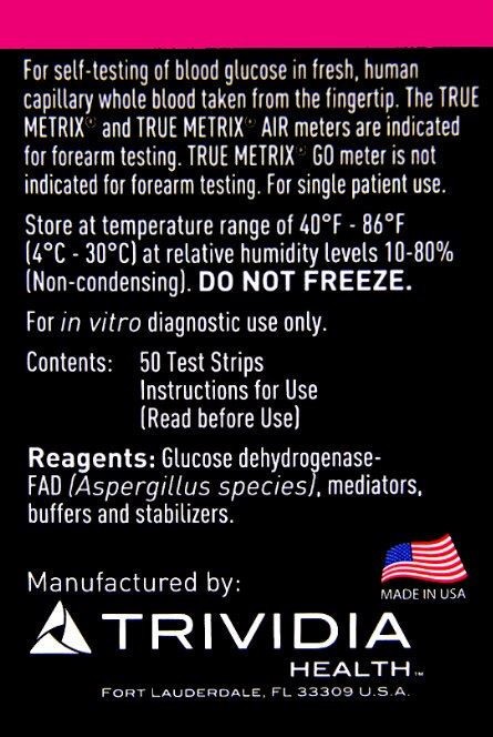 True Metrix Blood Glucose Test Strips - 50 Test Strips (2 Pack)