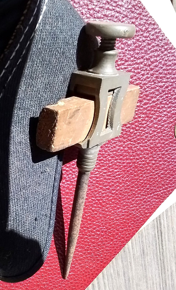 Antique TRAMMEL POINT 6" Brass & Steel