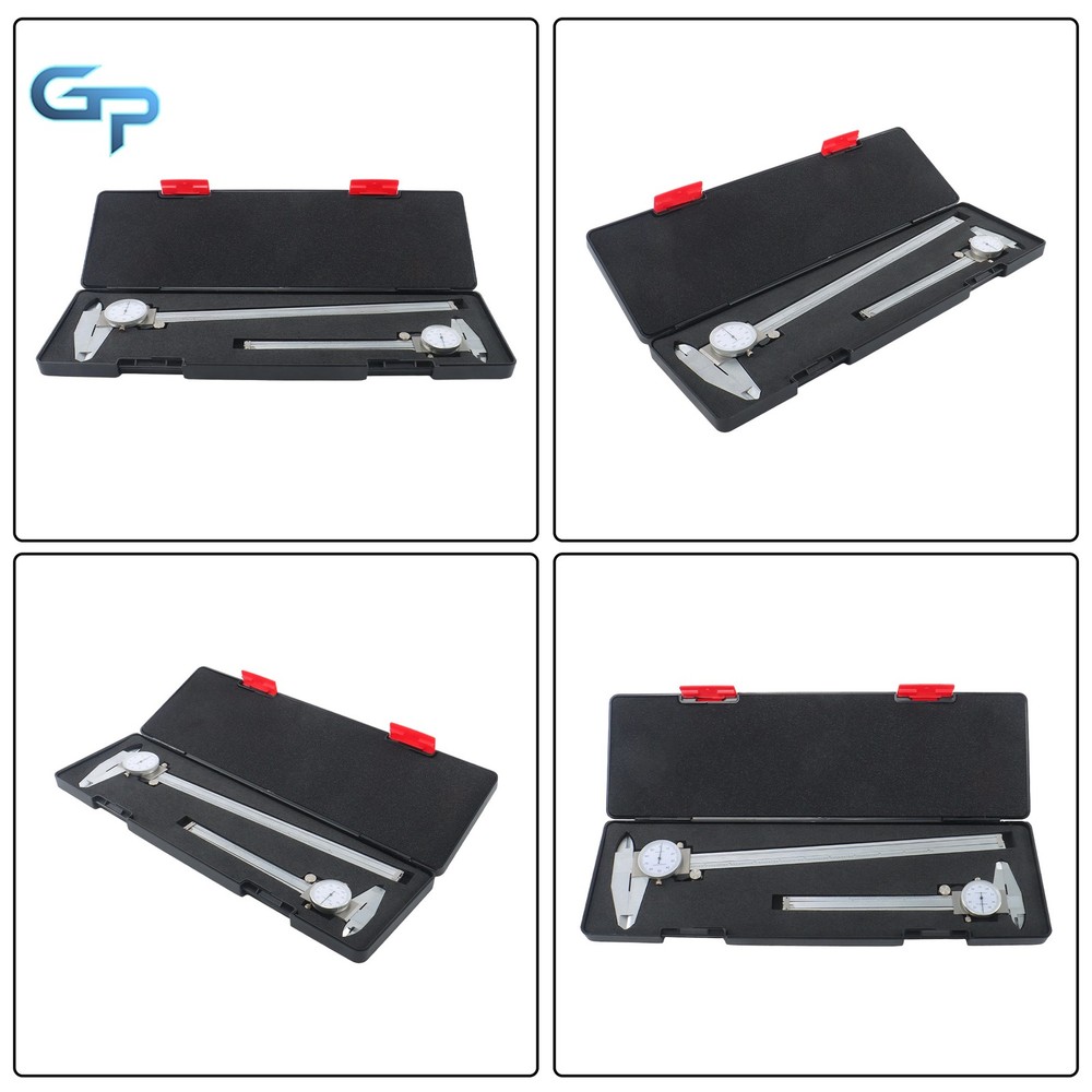 0.001" Dial Caliper 2-Piece Set 6" & 12" Stainless Shock Proof