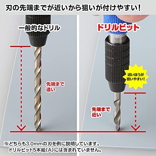 GodHand Drill Bit Set (A) GH-DB-5A for Plastic Models