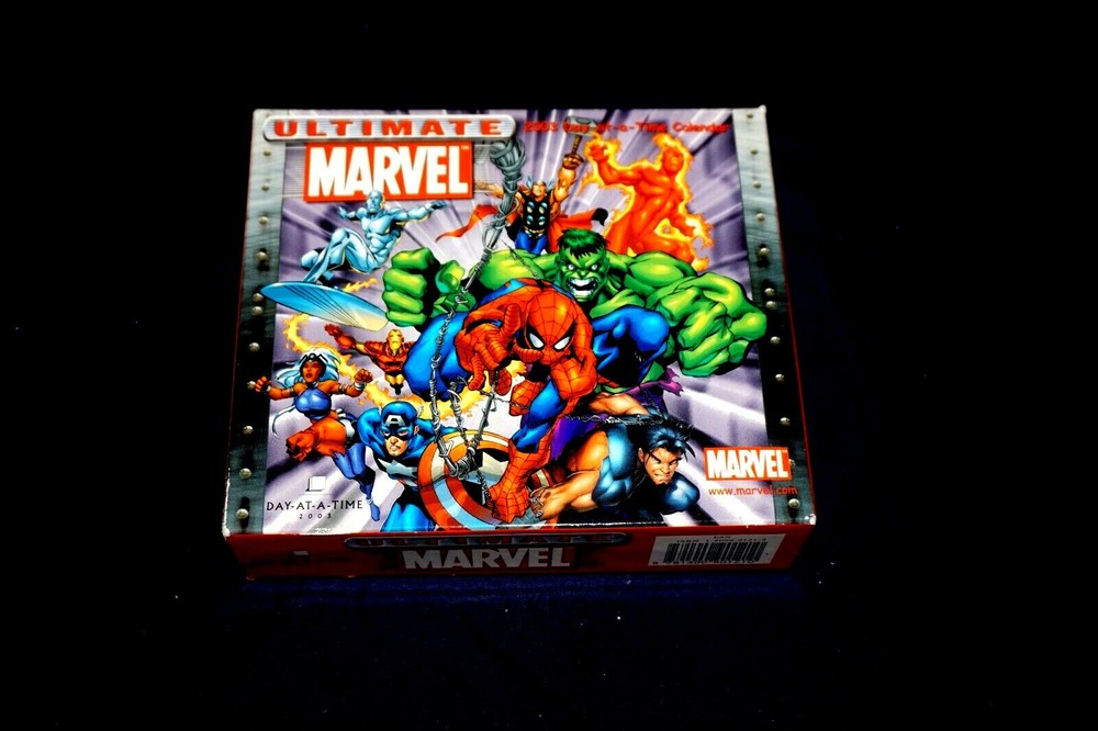 ULTIMATE MARVEL COMICS DAY AT A TIME 2003 CALENDAR WITH TRIVIA