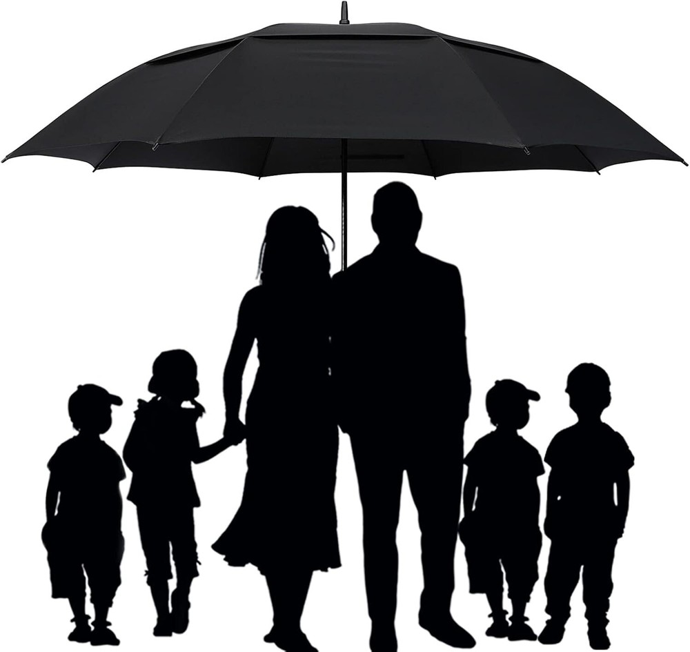 72 Inch Huge Large Oversize Golf Umbrella Automatic Open Double Canopy Windproof