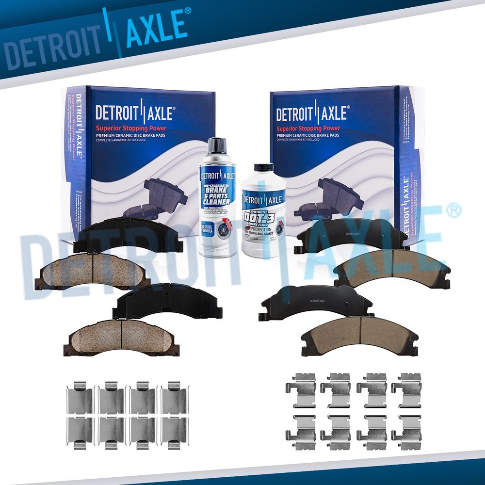 6pc Front & Rear Ceramic Brake Pads for Ford E-150 E-250 E-350 E-450 Super Duty