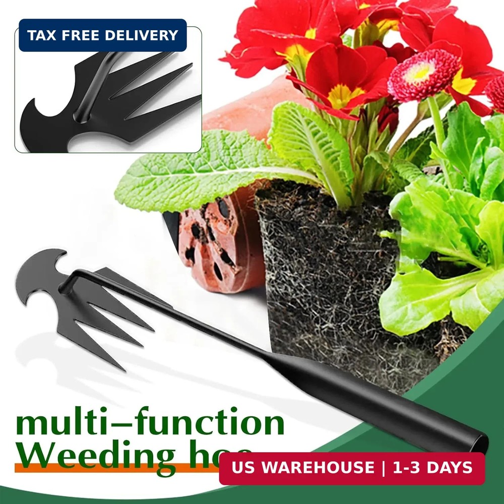 Weed Puller Tool Garden Weed Pulling Tool,Portable Garden Weeding Tool,4 Teeth M