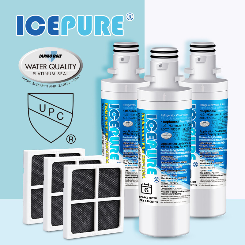 Fit For LG LT1000P LFXS30796S/00 LSXS26336S LRFXS2503S Water Air Filter 3 PACK