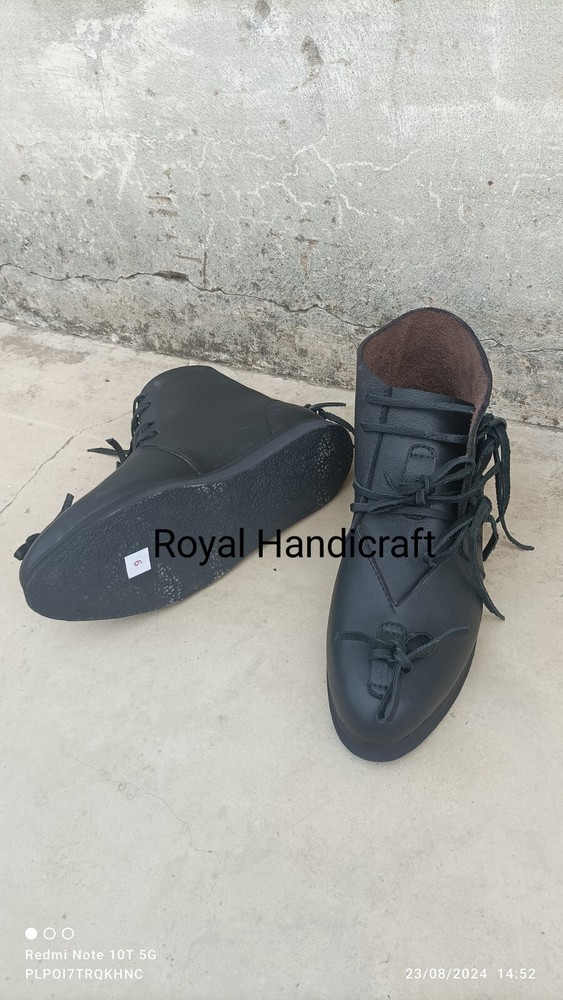 Medieval combat type 2, Medieval Battle boot, Leather boot