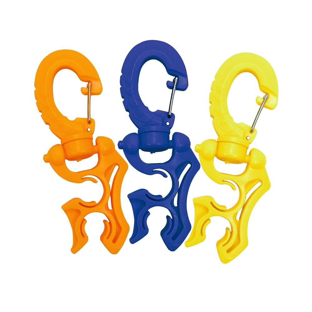 Scuba Choice Double Hose Holder Clip 3-Pack Bundle Waveburst
