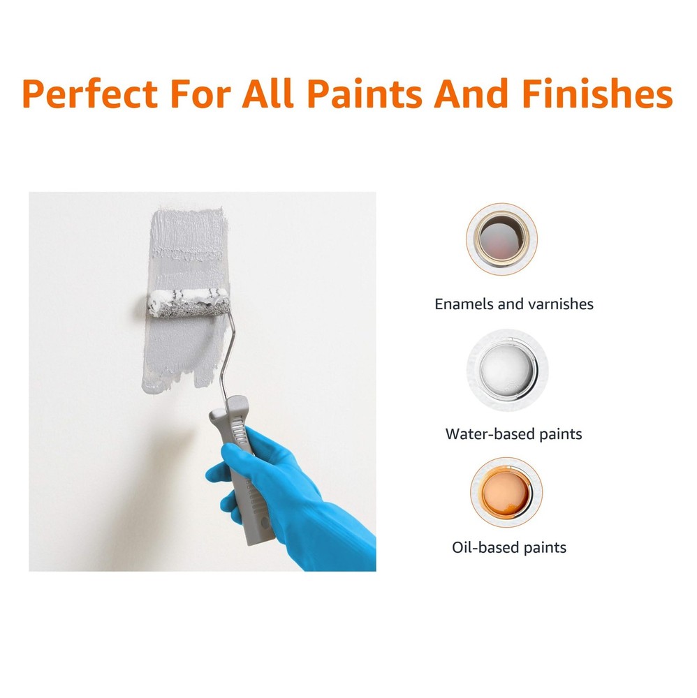Amazon Basics Microfiber Paint Roller Covers for Smooth 24 Pack, White