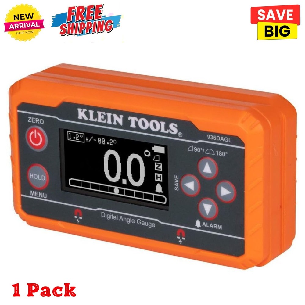 Digital Level Angle Finder with Programmable Angles & Strong Magnetic Base