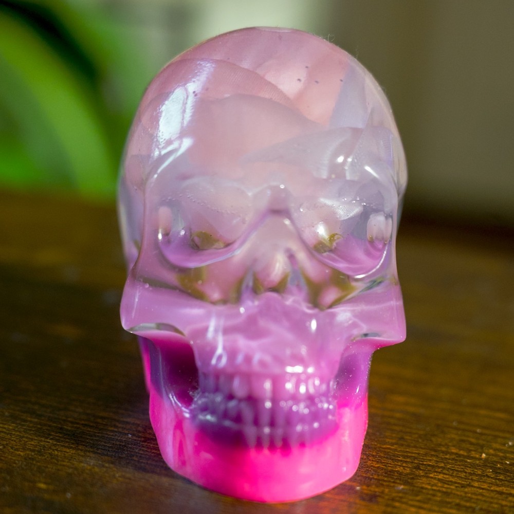 Pink Floral Decorative Skull