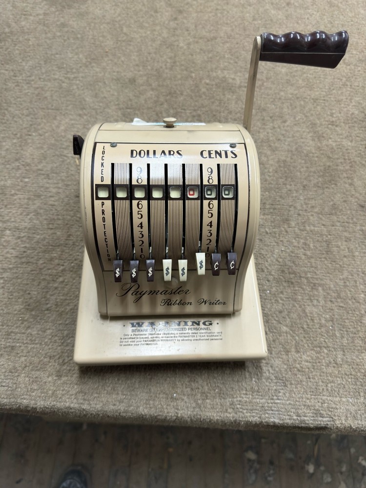 Paymaster Ribbon Writer Series 8000 tested working 7 column check impression