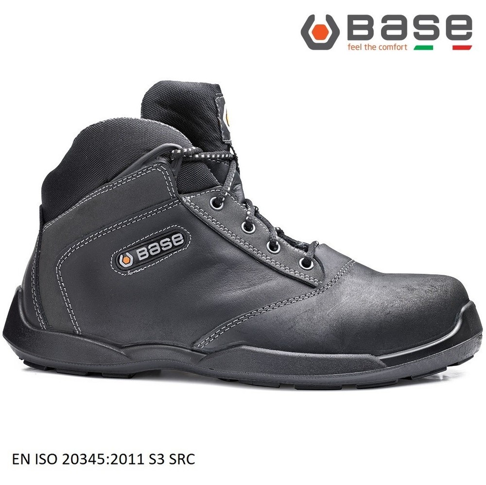 Base Hockey Black Leather Composite Toe S3 Safety Boots Sneaker Anti-Oder B0653