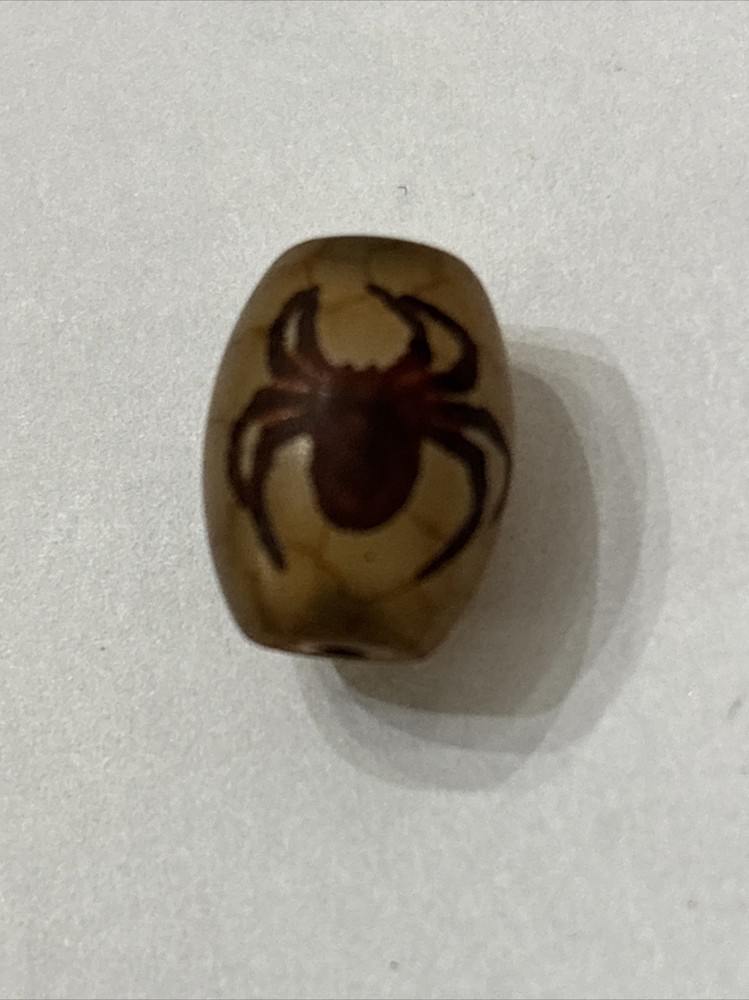 One (1) Each Small Tibetan Agate "Spider" Dzi Bead
