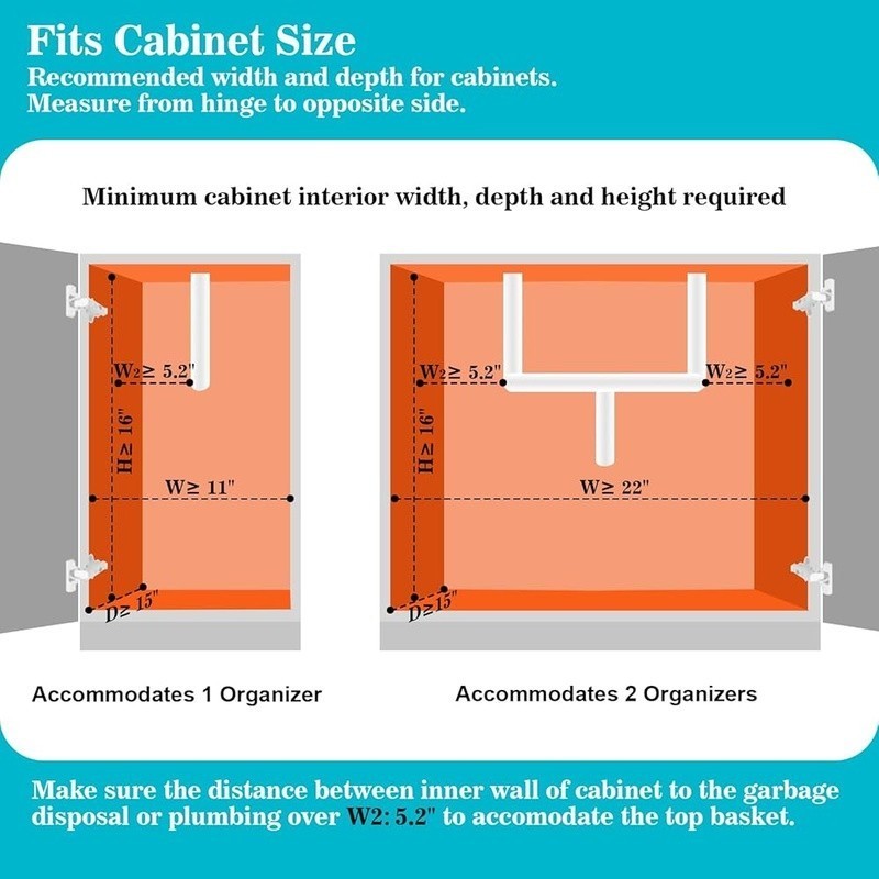 L Shaped Under Sink Organizer Sliding Storage Rack Multi Purpose Shelf New