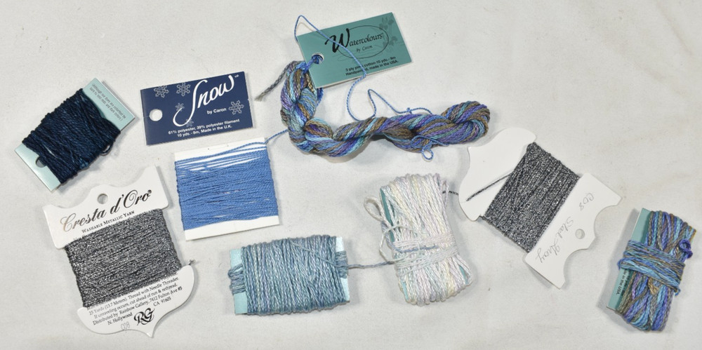 Nancy's Needle AS-IS Starry Skies Counted Needlepoint Pattern & PARTIAL Thread