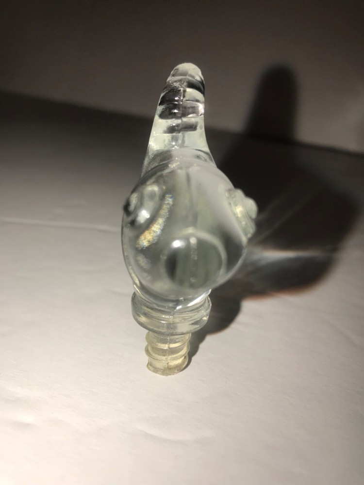Vintage Glass Fish Perfume/Cologne Bottle Stopper Missing Tail