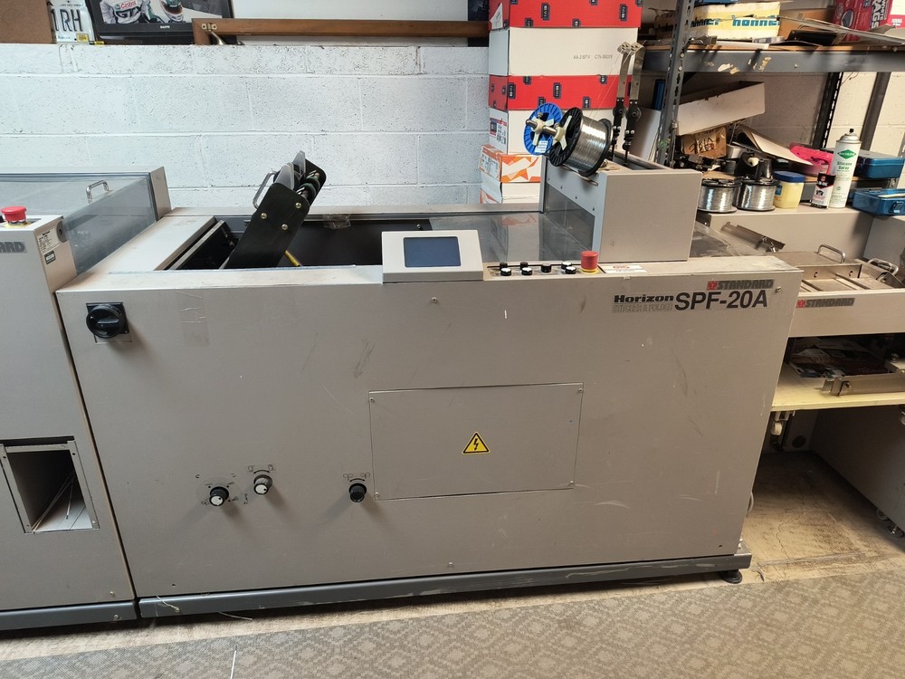 Horizon Vac 100 Collator 20 Pockets with ST-40 Stacker, SPF20 Stitcher, Trimmer