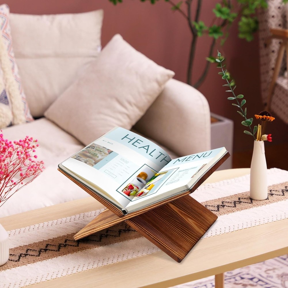 Book Stand Book Holder for Display Reading Textbook Holder Open Display Stand...