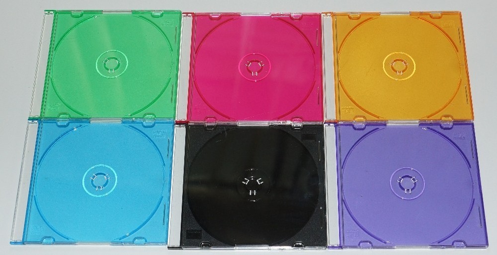 Slim Assorted Colors Single CD Jewel Case  - CDs, DVDs, PlayStation