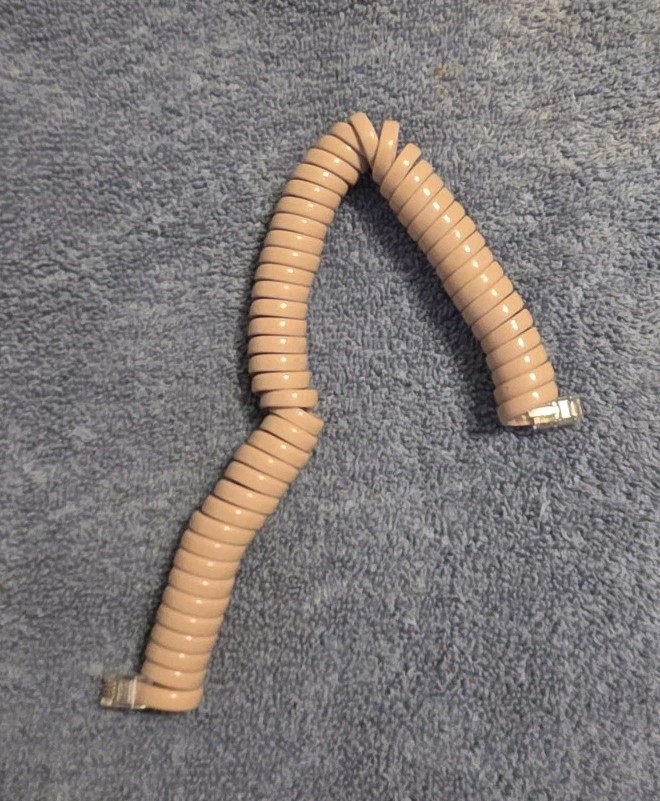 Beige Telephone Handset Cord