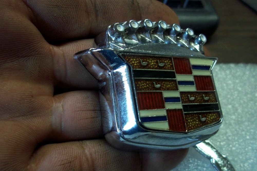 NEW 80-96 Cadillac Models CHROME Trunk Lock Swing Emblem