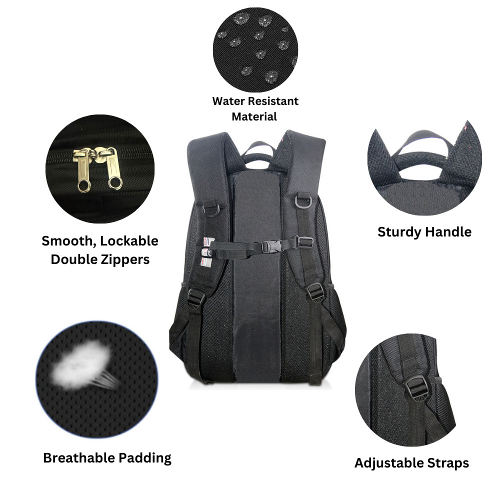 FraceStar 17" Laptop Backpack - Black