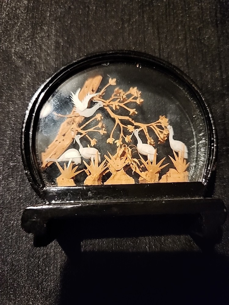 Asian Cork Art Decor Birds