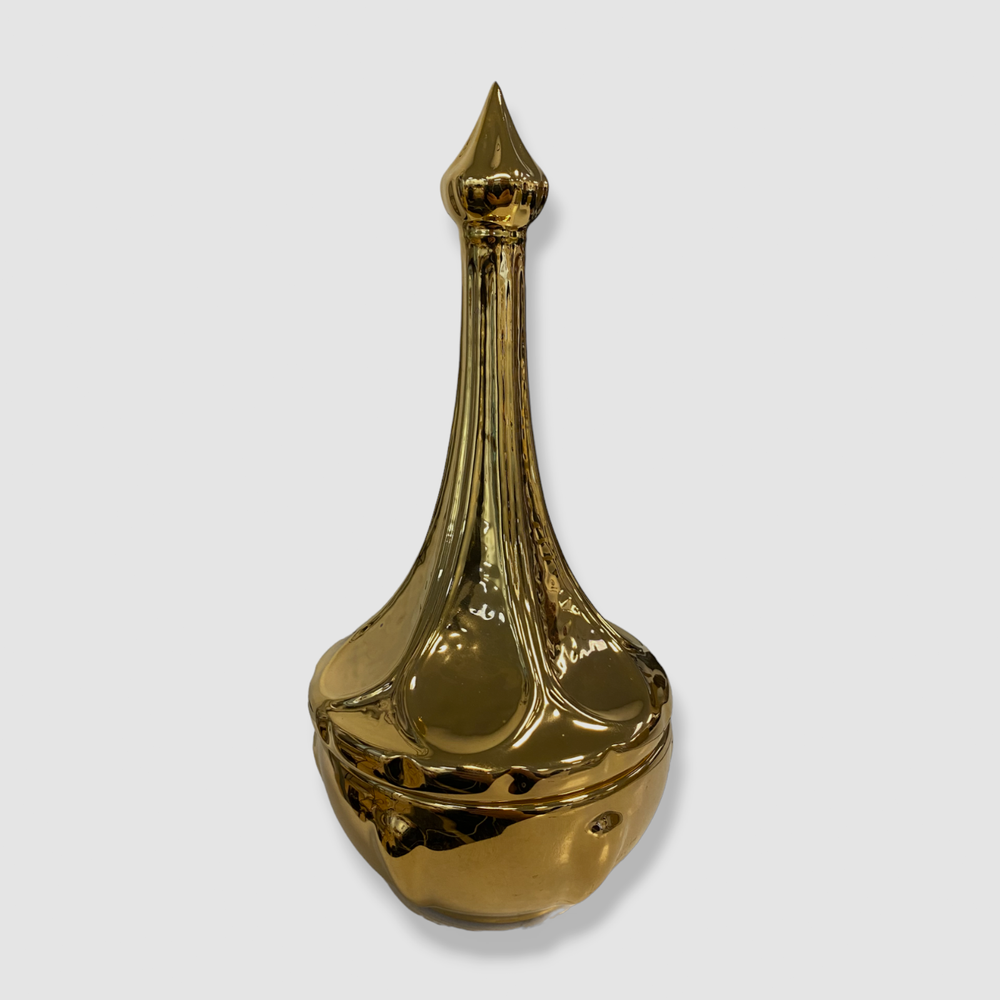 $80 Global Views Gold Ceramic Minaret India Small Jar