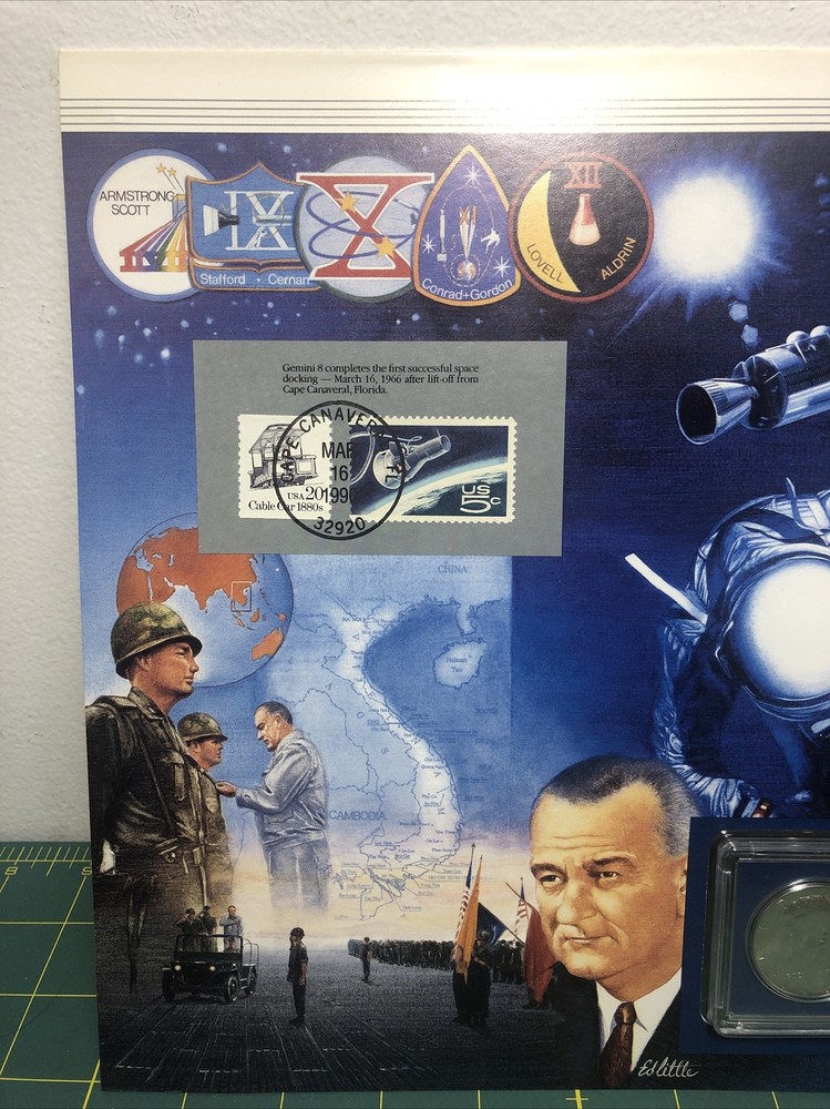 1966 Postal Commemorative Society Displays Panel Special Mint Set + Stamps