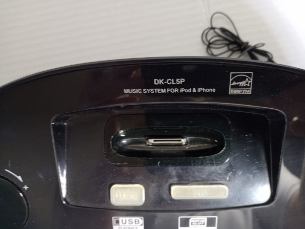 Sharp DK-CL5P Clock Radio Music System with iPod/iPhone Dock - Open Box Tested