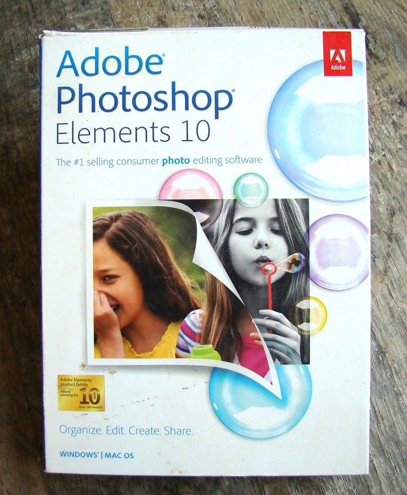Photoshop Elements 10 ~3 Software CDs 2011~ w Serial # 🫧