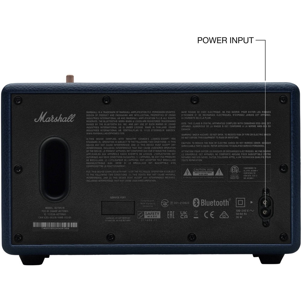 Marshall Acton III Bluetooth Speaker System (Midnight Blue)