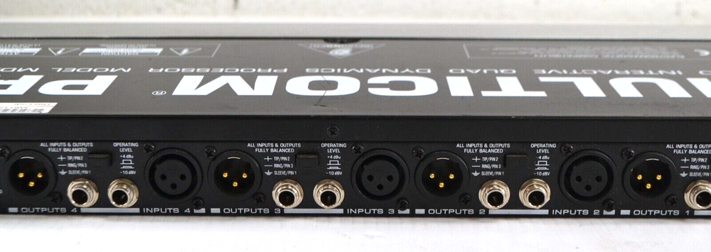 MULTICOM PRO BEHRINGER Audio Interactive Quad Dynamics Processor Model MDX4400