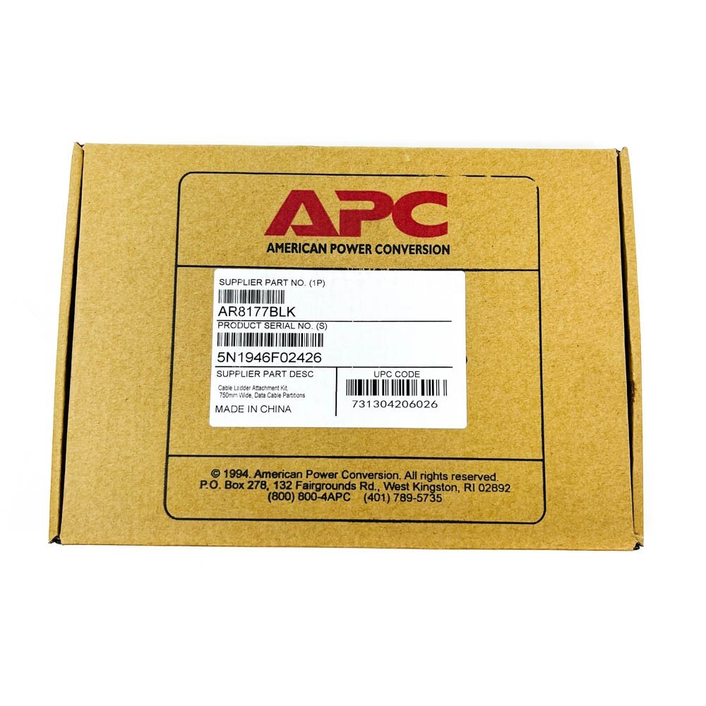 APC AR8177BLK Cable Ladder Attachment Kit Bracket for Data Cable Partitions 2 Pc