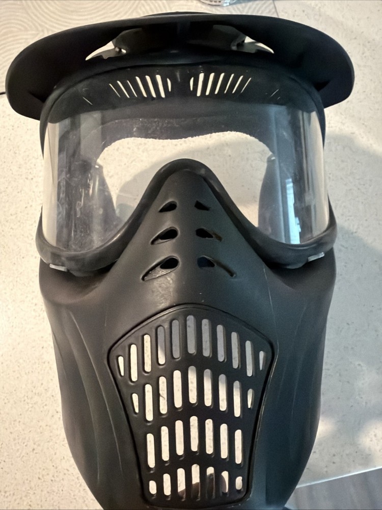 Extreme Rage Paint Ball Face Mask With Visor Adjustable Flexistrap Black