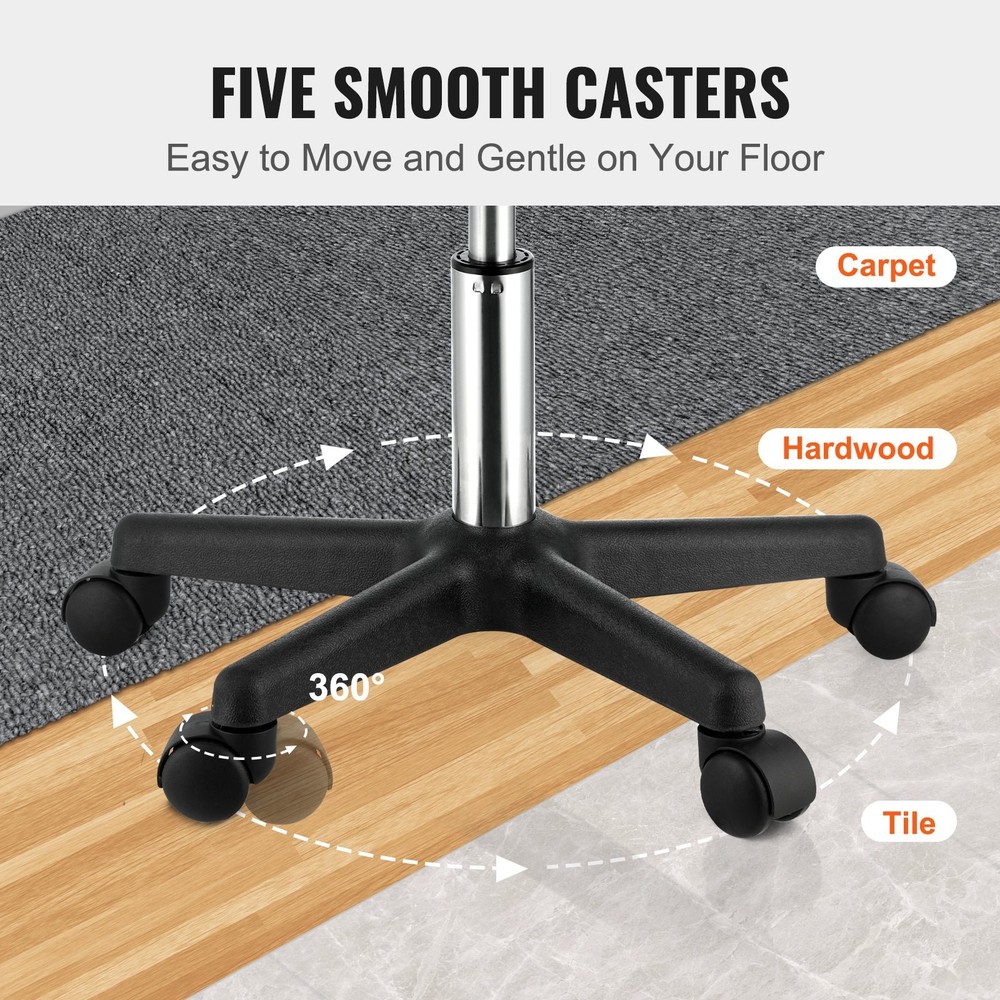 Rolling Stools with Wheels, 400 LBS Weight Capacity Adjustable Height Stool with