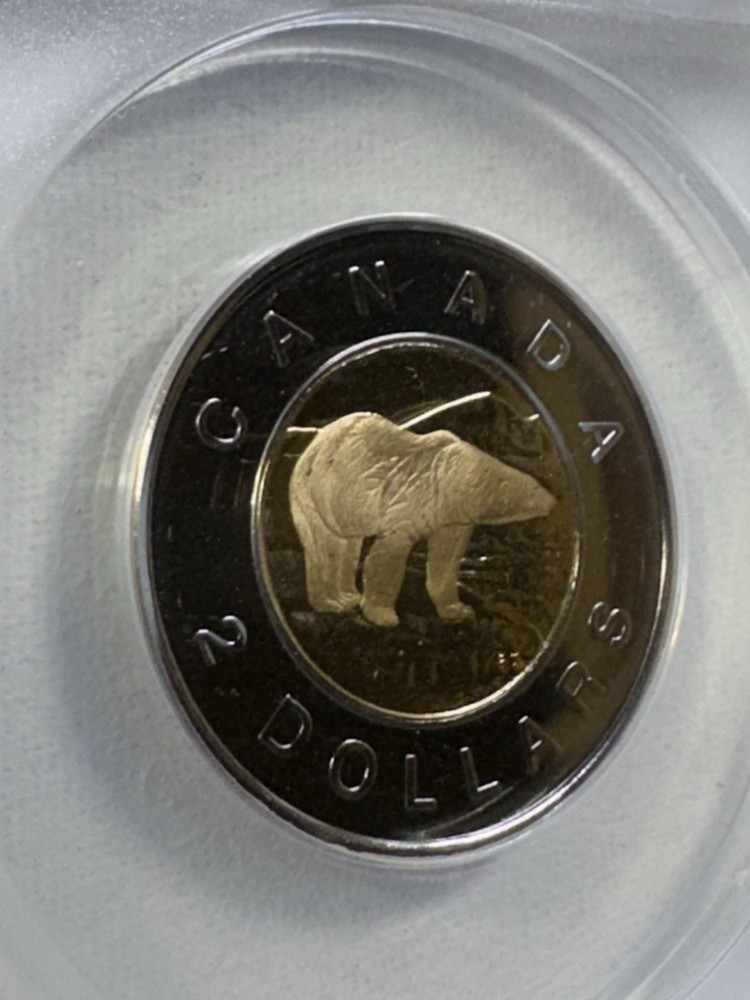 2003 Canada $2 Polar Bear Coin Graded MS 68 by ANACS