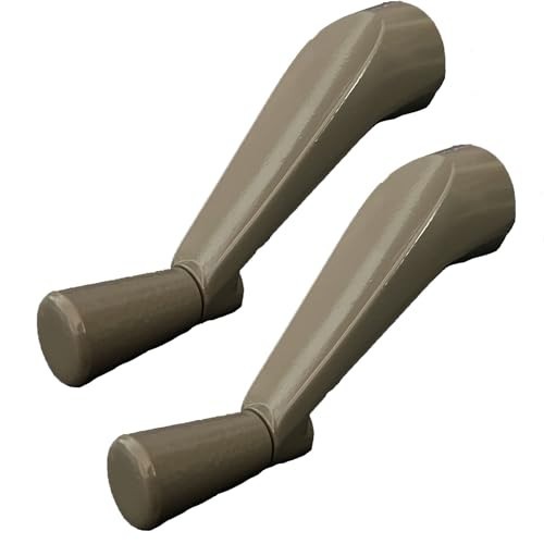 2-Pack Window Crank Handle Replacement - Smooth 360° Operation, Fits 3/8" Spindl