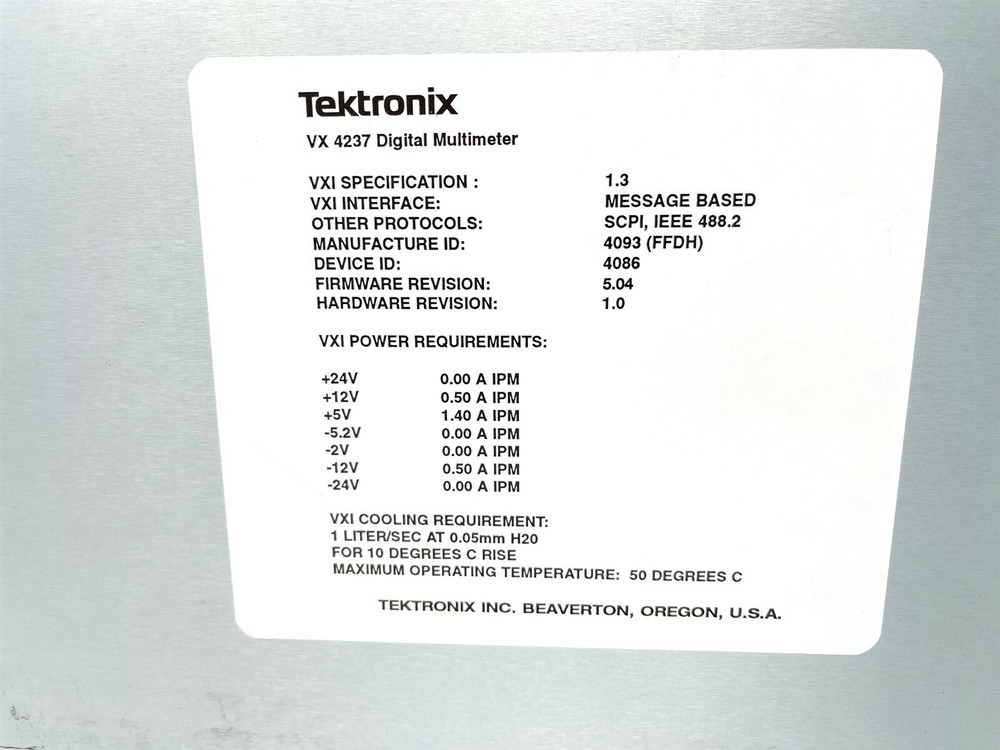 TEKTRONIX VX4237 DIGITAL MULTIMETER ***CALIBRATED***