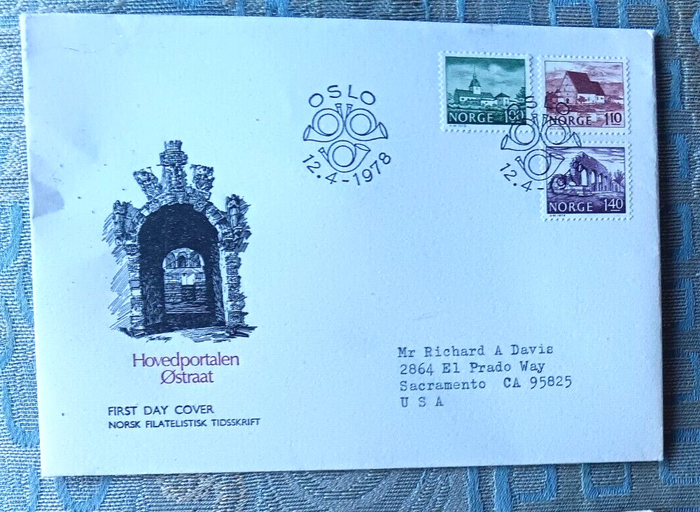 Norway 1978 ARCHITECTURE TOURISM DEFINITIVES SET CACHET  FDC