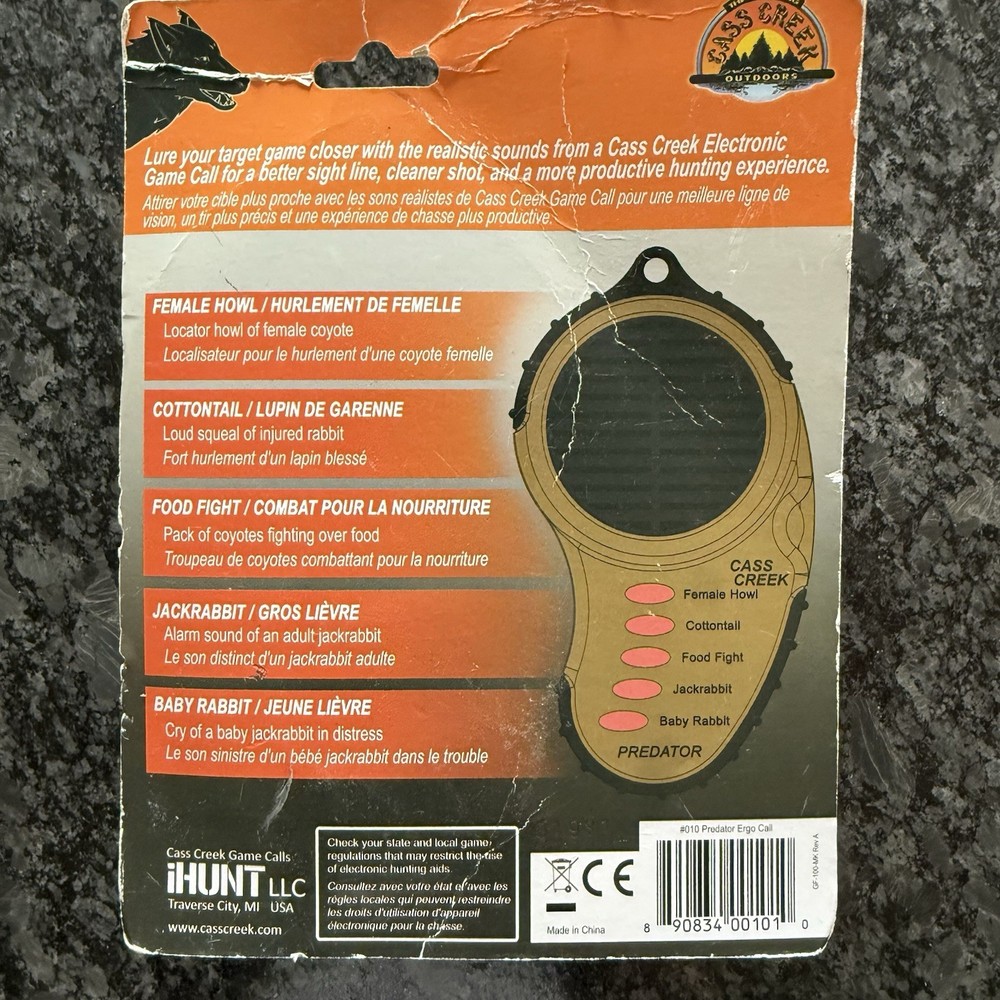 Cass Creek Ergo Predator Game Call Pocket Size Device