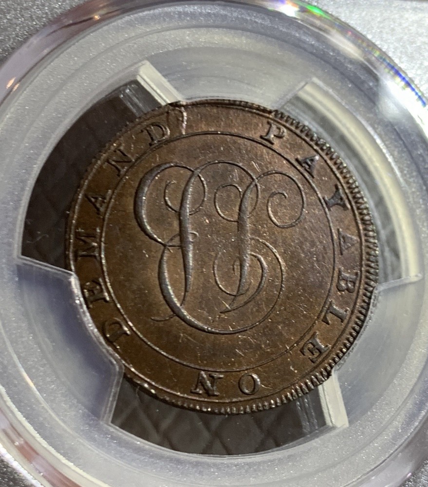 1795 GREAT BRITAIN TOKEN 1/2 PENNY PCGS MS61BN MIDDLESEX FOUNDING FIELDS