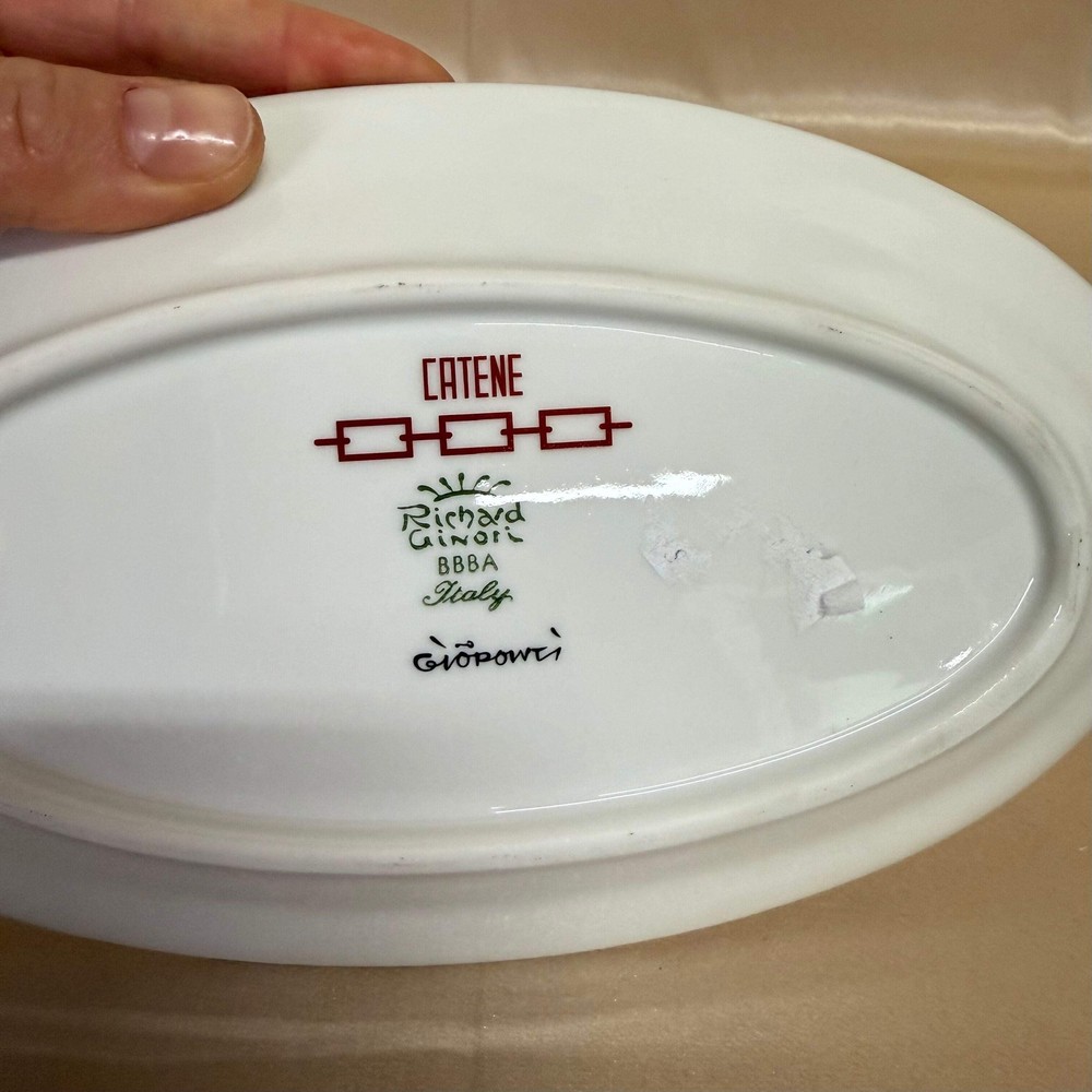 Richard Ginori Catene Red Oval Platter Small