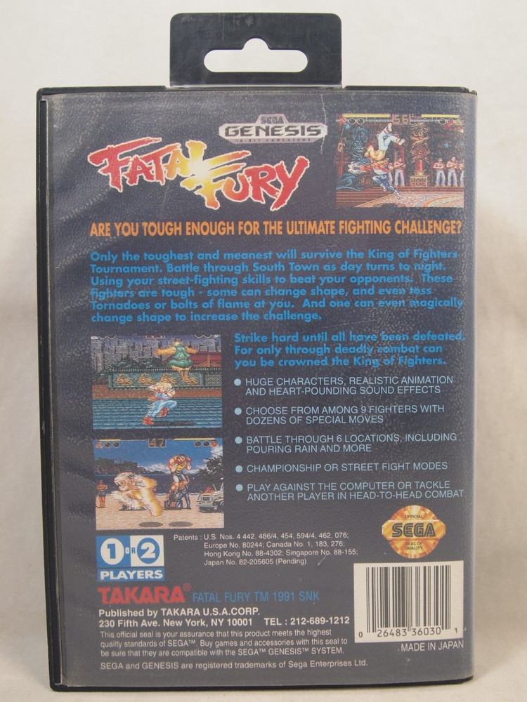 Fatal Fury Case (SEGA Genesis) Authentic BOX ONLY