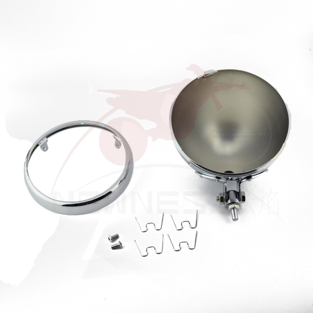 Motorcycle 7" Headlight Housing Shell Lamp Bucket For Harley Customs