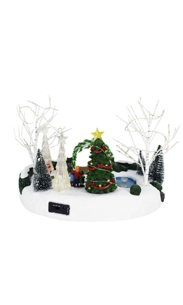 St. Nicholas Square® Holiday Musical LED Botanical Lightscape Table Décor