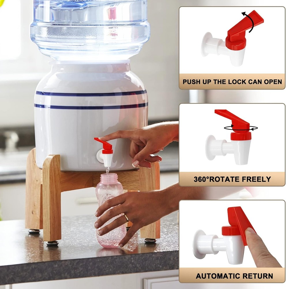 4Pcs Replacement Cooler Faucet, 2 Red and 2 Blue Internal Thread 2Red+2Blue