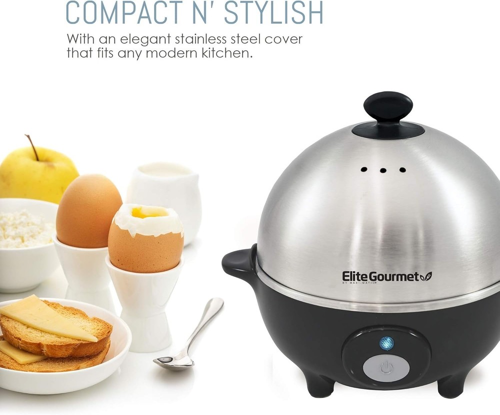 Rapid Egg Cooker: Perfectly Cook 7 Eggs - Soft, Medium, Hard – Auto Shut-Off!